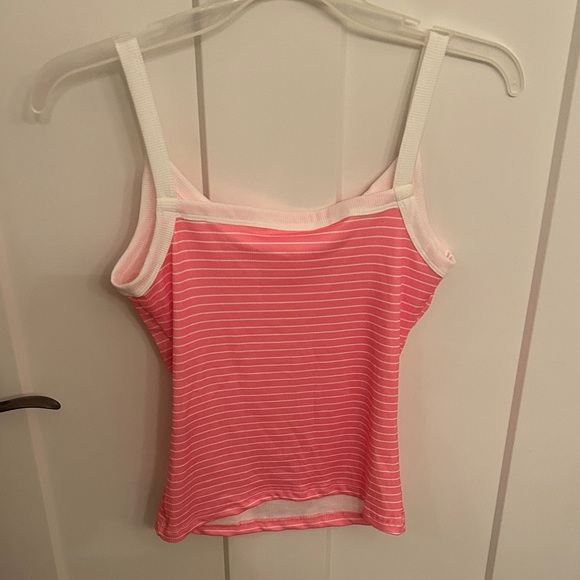 Pink & White Striped Women's Tank Top, size XS - Picture 3 of 3